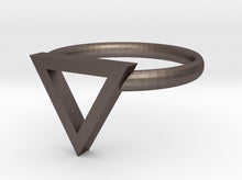 Load image into Gallery viewer, Sapphic: Pink Triangle ring size 8 3d printed