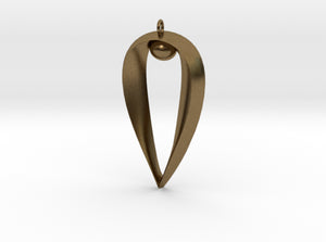 Sapphic: Pearl pendant 3d printed