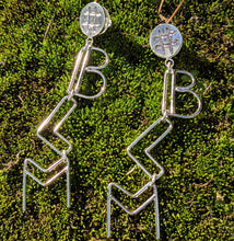 Load image into Gallery viewer, #BLM Sterling Silver Dangle Earrings