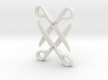 Load image into Gallery viewer, Sapphic: Scissor pendant 3d printed