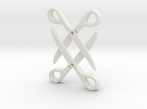 Sapphic: Scissor pendant 3d printed