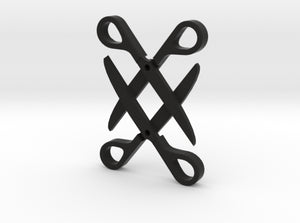 Sapphic: Scissor pendant 3d printed