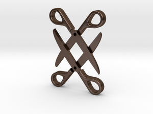 Sapphic: Scissor pendant 3d printed