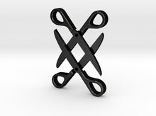 Load image into Gallery viewer, Sapphic: Scissor pendant 3d printed