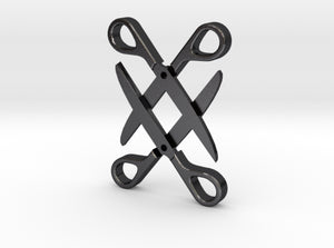 Sapphic: Scissor pendant 3d printed