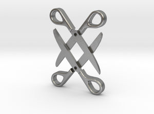 Sapphic: Scissor pendant 3d printed