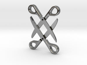 Sapphic: Scissor pendant 3d printed