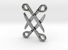 Load image into Gallery viewer, Sapphic: Scissor pendant 3d printed