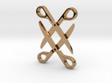 Load image into Gallery viewer, Sapphic: Scissor pendant 3d printed