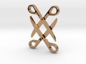 Sapphic: Scissor pendant 3d printed