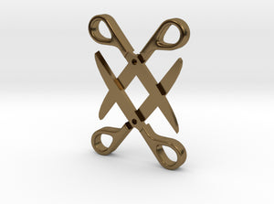 Sapphic: Scissor pendant 3d printed