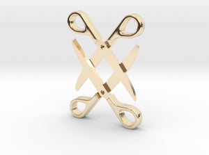 Sapphic: Scissor pendant 3d printed