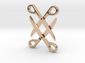 Sapphic: Scissor pendant 3d printed