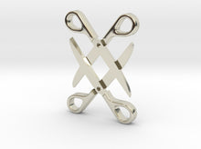 Load image into Gallery viewer, Sapphic: Scissor pendant 3d printed