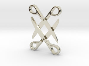 Sapphic: Scissor pendant 3d printed