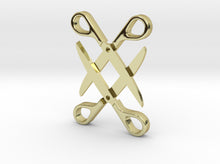 Load image into Gallery viewer, Sapphic: Scissor pendant 3d printed