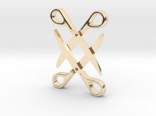 Load image into Gallery viewer, Sapphic: Scissor pendant 3d printed