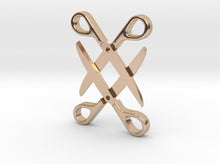 Load image into Gallery viewer, Sapphic: Scissor pendant 3d printed