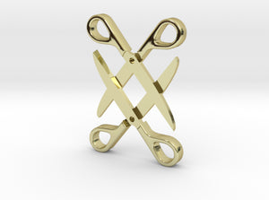 Sapphic: Scissor pendant 3d printed