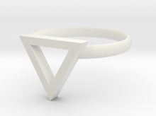 Load image into Gallery viewer, Sapphic: Pink Triangle ring size 8 3d printed