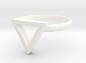 Sapphic: Pink Triangle ring size 8 3d printed