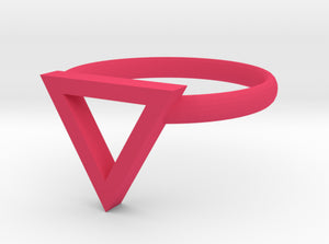 Sapphic: Pink Triangle ring size 8 3d printed