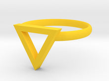 Load image into Gallery viewer, Sapphic: Pink Triangle ring size 8 3d printed