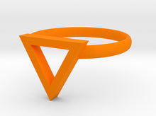 Load image into Gallery viewer, Sapphic: Pink Triangle ring size 8 3d printed