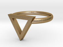 Load image into Gallery viewer, Sapphic: Pink Triangle ring size 8 3d printed