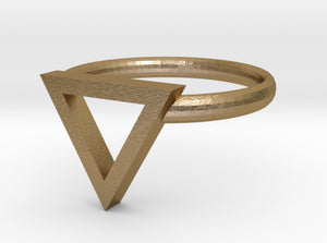 Sapphic: Pink Triangle ring size 8 3d printed
