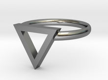 Load image into Gallery viewer, Sapphic: Pink Triangle ring size 8 3d printed