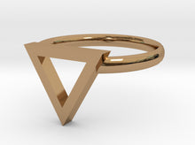 Load image into Gallery viewer, Sapphic: Pink Triangle ring size 8 3d printed