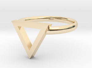 Sapphic: Pink Triangle ring size 8 3d printed