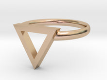 Load image into Gallery viewer, Sapphic: Pink Triangle ring size 8 3d printed