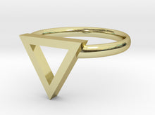 Load image into Gallery viewer, Sapphic: Pink Triangle ring size 8 3d printed