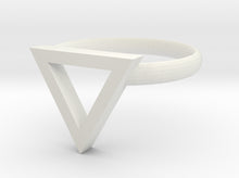 Load image into Gallery viewer, Sapphic: Pink Triangle ring size 7 3d printed