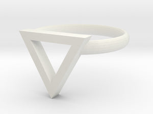 Sapphic: Pink Triangle ring size 7 3d printed