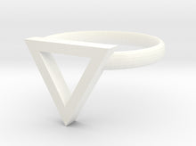 Load image into Gallery viewer, Sapphic: Pink Triangle ring size 7 3d printed