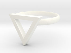 Sapphic: Pink Triangle ring size 7 3d printed