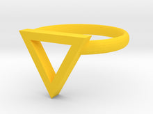 Load image into Gallery viewer, Sapphic: Pink Triangle ring size 7 3d printed