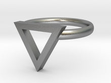 Load image into Gallery viewer, Sapphic: Pink Triangle ring size 7 3d printed