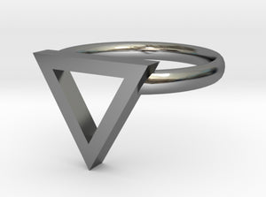 Sapphic: Pink Triangle ring size 7 3d printed