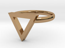 Load image into Gallery viewer, Sapphic: Pink Triangle ring size 7 3d printed