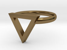 Load image into Gallery viewer, Sapphic: Pink Triangle ring size 7 3d printed