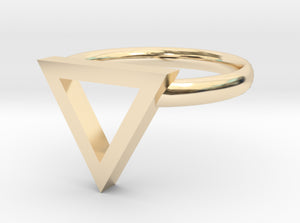 Sapphic: Pink Triangle ring size 7 3d printed