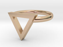 Load image into Gallery viewer, Sapphic: Pink Triangle ring size 7 3d printed