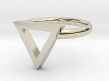 Load image into Gallery viewer, Sapphic: Pink Triangle ring size 7 3d printed