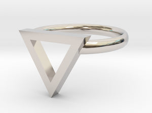 Sapphic: Pink Triangle ring size 7 3d printed