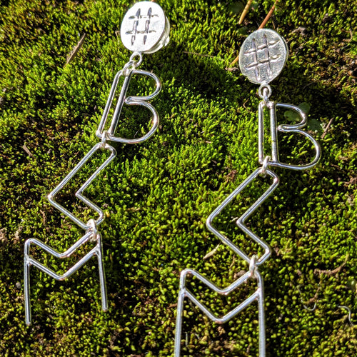 #BLM Sterling Silver Dangle Earrings