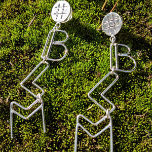 #BLM Sterling Silver Dangle Earrings